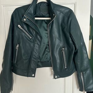 Blank NYC Green Faux Leather Jacket